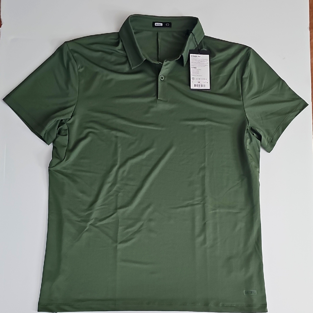 Barbell Apparel Ultralight Polo, Sage, Size L